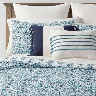 12pc Reversible Paisley Print Comforter & Sheets Set Blue/Dark Teal Blue - Threshold™ 12pc Reversible Paisley Print Comforter & Sheets Set Blue/Dark Teal Blue - Threshold™ -Threshold shop GUEST e3f1ec9a 3b66 4053 b0fe 00d8eb4ecda8