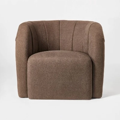 Channeled Curved Back Accent Chair Velvet - Threshold™ designed with Studio McGee Channeled Curved Back Accent Chair Velvet - Threshold™ Designed With Studio McGee -Threshold shop GUEST e5c590f4 feca 45f4 967a 56b6fb460391