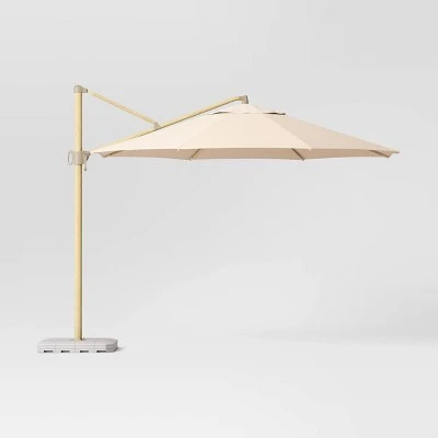 11'x11' Offset Patio Umbrella - Light Wood Pole - Threshold™ 11'x11' Offset Patio Umbrella - Light Wood Pole - Threshold™ -Threshold shop GUEST ea47e628 bcf7 4e12 96be fb89f6cc84f9