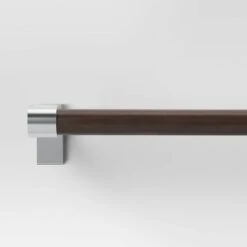 Dark Faux Wood Curtain Rod Nickel - Threshold™ 3 Dark Faux Wood Curtain Rod Nickel - Threshold™ -Threshold shop GUEST f65030f0 7be0 425c 96b7 548c0d49cc46