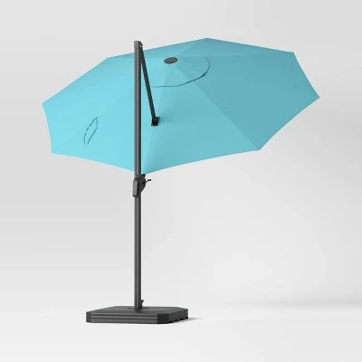 11'x11' Offset Patio Umbrella Turquoise - Black Pole - Threshold™ 11'x11' Offset Patio Umbrella Turquoise - Black Pole - Threshold™ -Threshold shop GUEST fac03302 3406 4e55 9ea2 8e74f06b06a9
